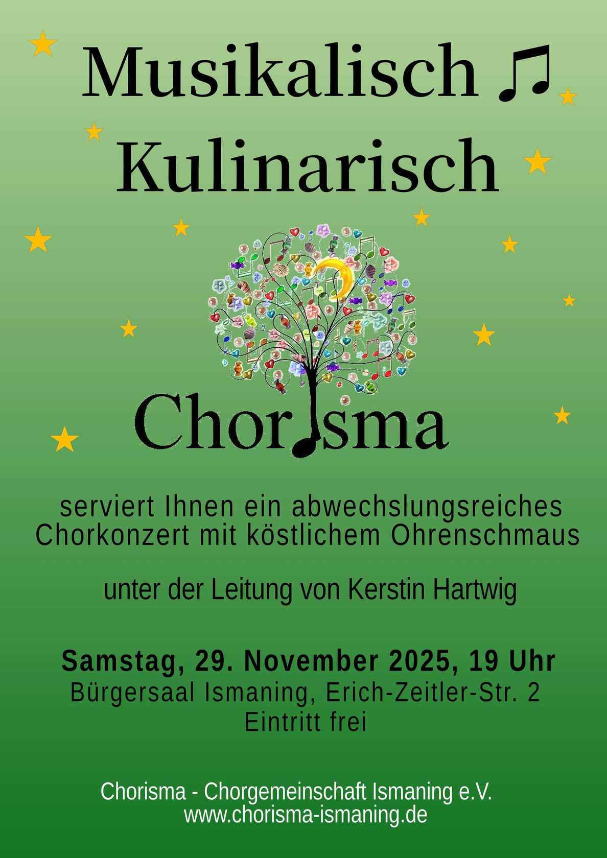 Konzert Chorisma Ismaning Plakat 2025